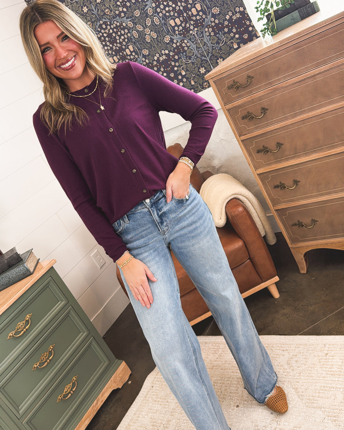 The Heidi Classic Sweater Cardigan