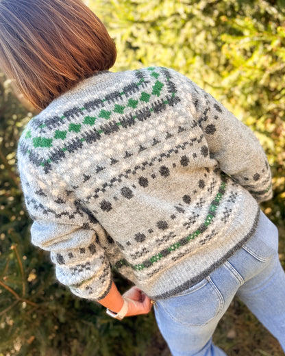 Winter Lodge Fair Isle Sweater Cardigan