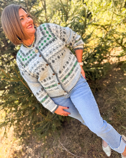 Winter Lodge Fair Isle Sweater Cardigan