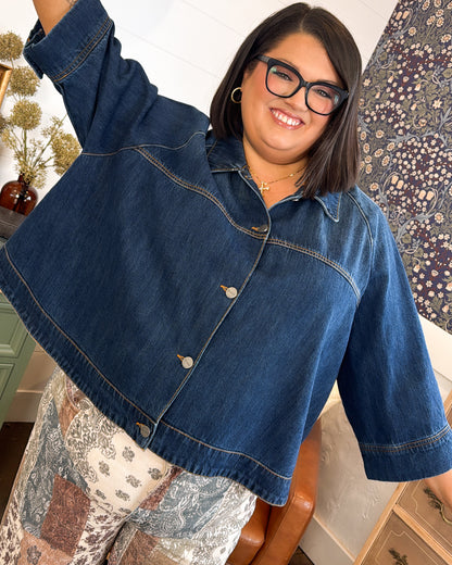 Risen Denim | Francie Cape Style Denim Jacket