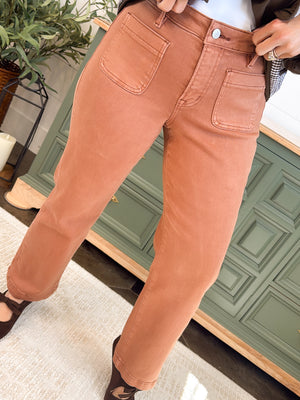 Mica Denim | Sienna High Rise Crop Wide Leg Jeans