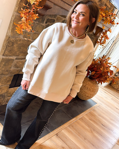 Be Yourself Oversized Graphic Sweatshirt