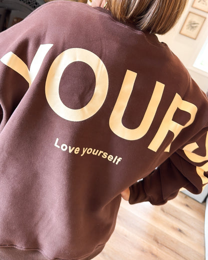 Be Yourself Oversized Graphic Sweatshirt