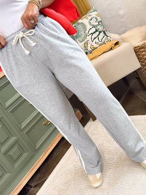 Keep The Pace Side Striped Drawstring Pants