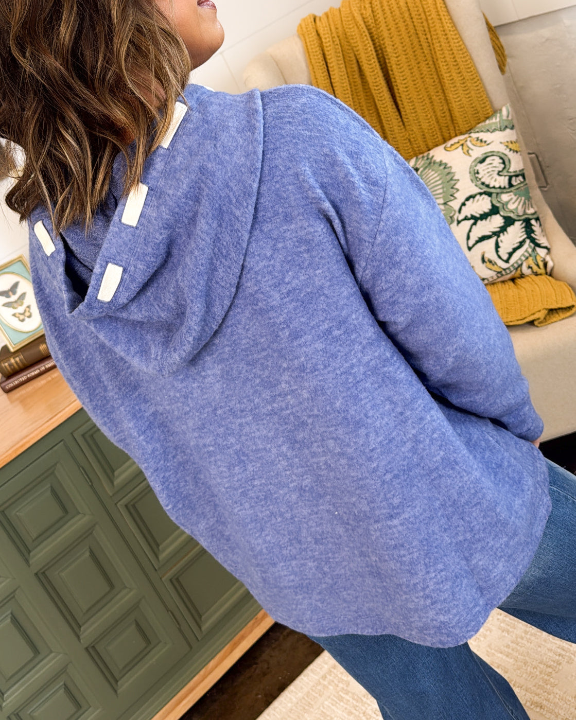 Sunday Lounging Drawstring Hooded Top