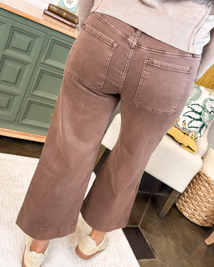 Zenana Denim | Shannon Mid Rise Crop Wide Leg Jeans