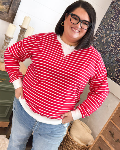 Good Harmony Striped Top Stitch Top