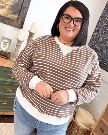 Good Harmony Striped Top Stitch Top