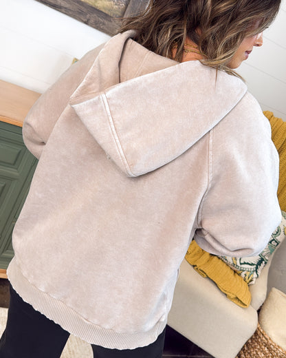 Chasing Weekends Half Zip Hooded Pullover
