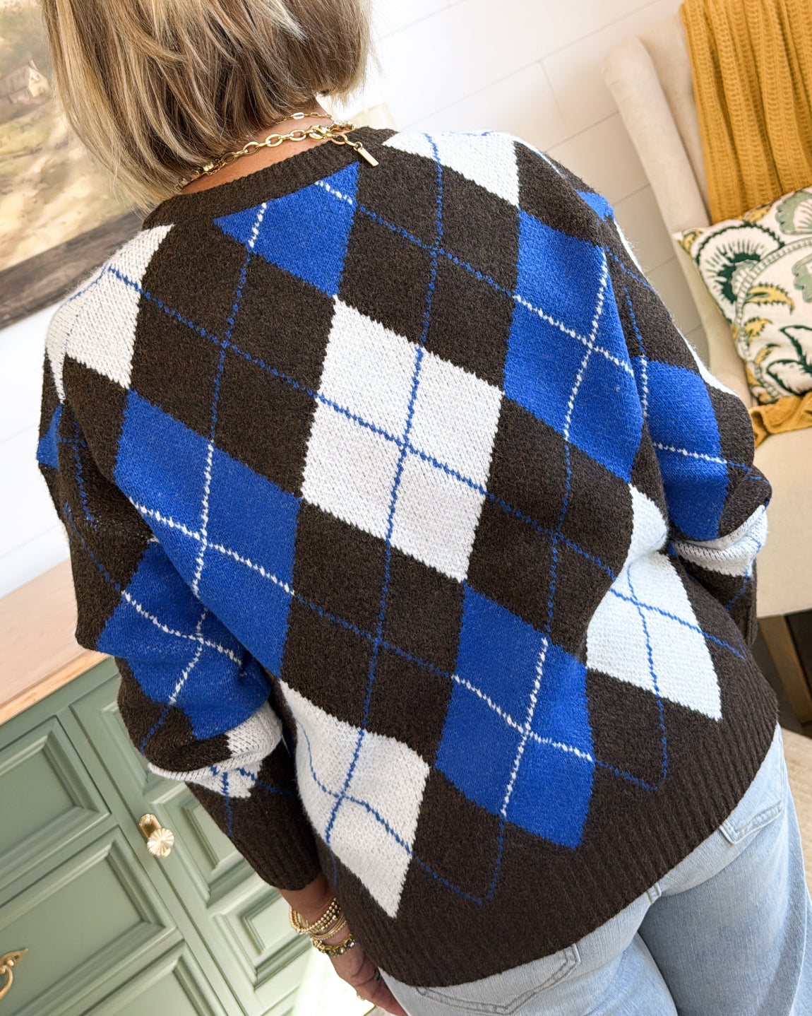 Triple Crown Argyle Sweater