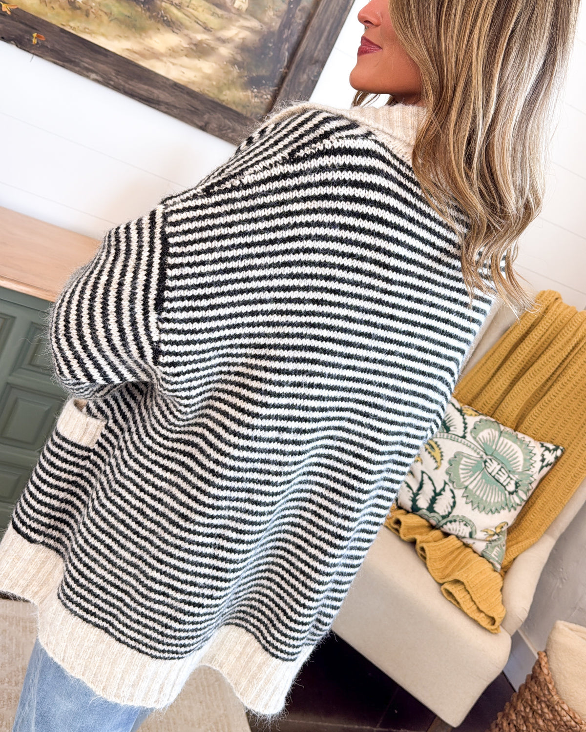 Harbor House Striped Sweater Cardigan