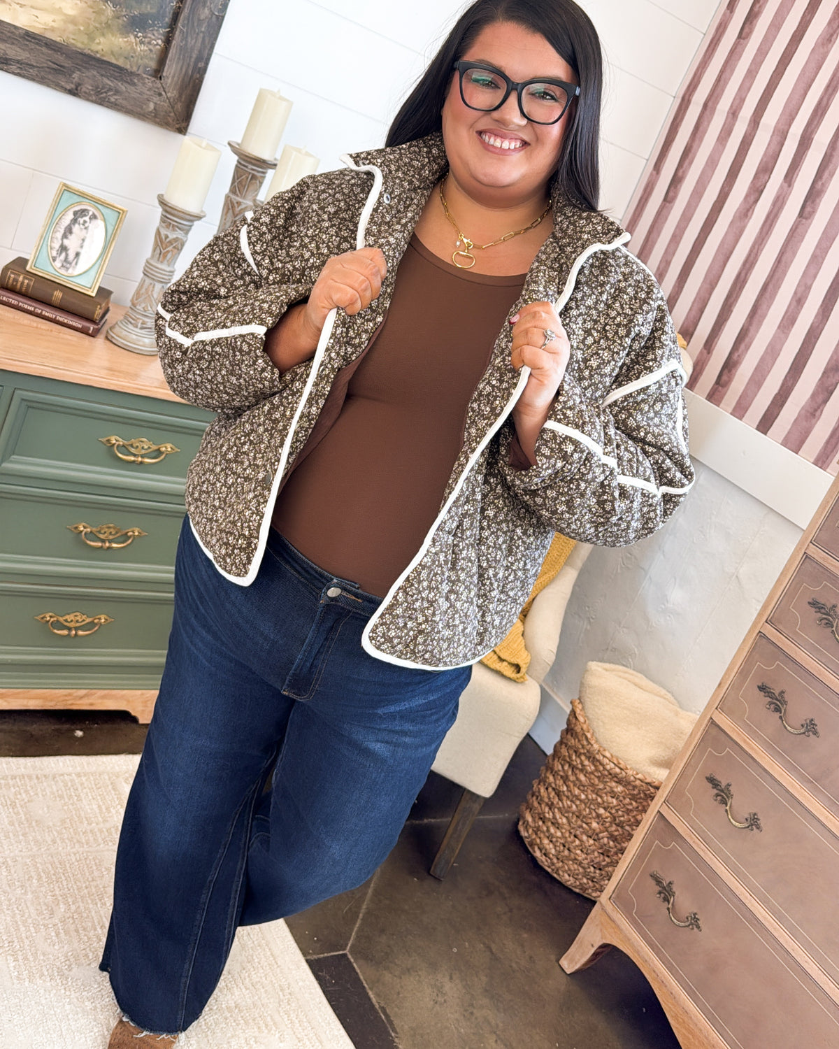 Countryside Ditsy Floral Quilted Jacket
