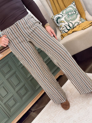 Ticket To Ride Striped Low Rise Pants