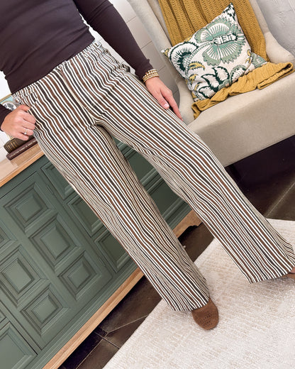 Ticket To Ride Striped Low Rise Pants