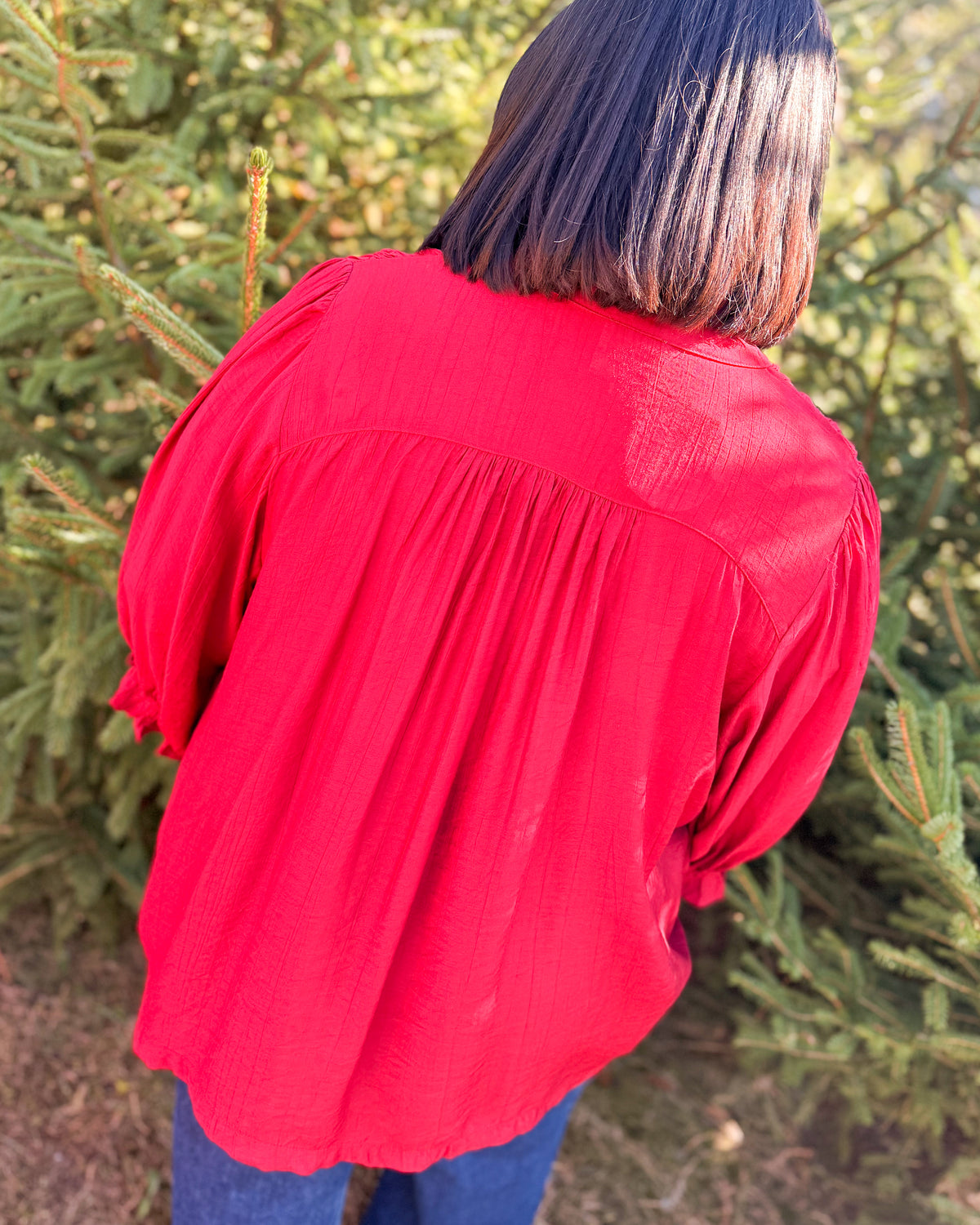 Gather Together Smocked Yoke Blouse