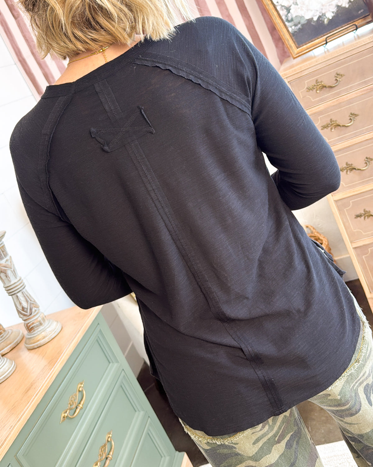 Comfort First Slub Knit Split Hem Tee