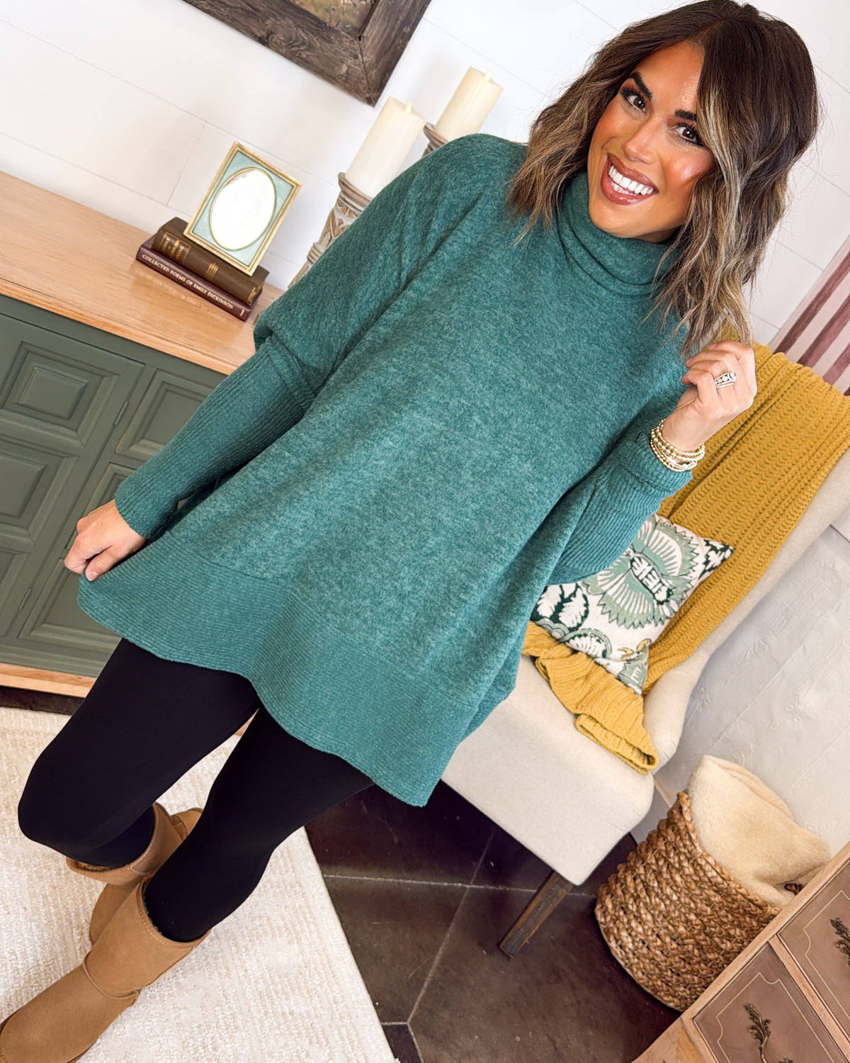 Snuggle Season Brushed Turtleneck Top