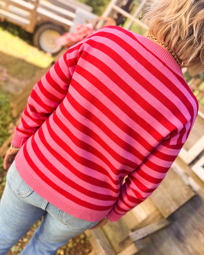 Very Merry Striped Knit Sweater