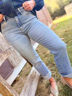 Lonnie High Rise Kick Flare Jeans