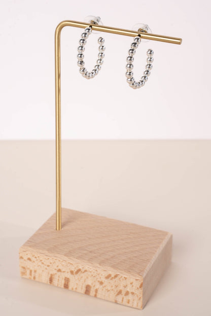 Small Metal Ball Hoops