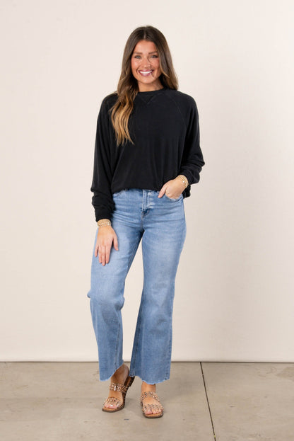 Washed Raglan Sweatshirt