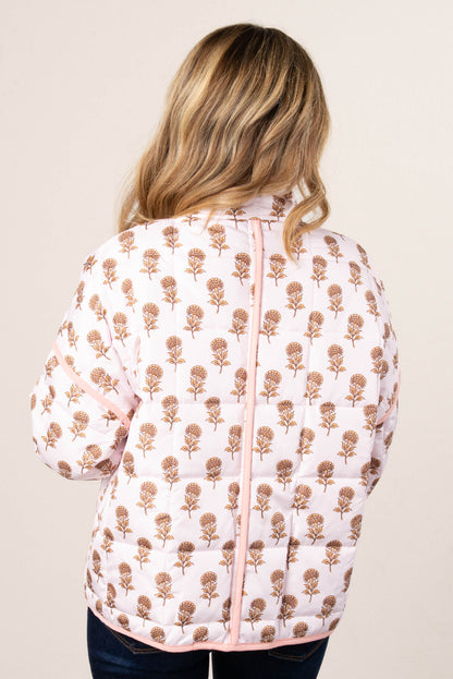 Floral Fan Quilted Jacket