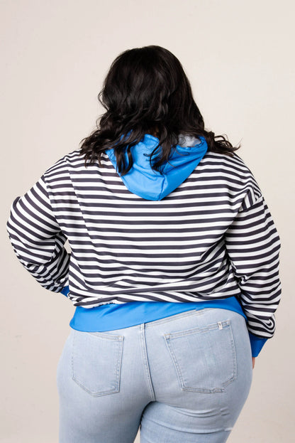 Georgia Mae Striped Hooded Pullover