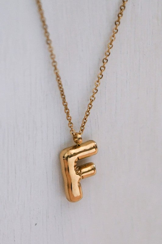 Balloon Initial Pendant Necklace