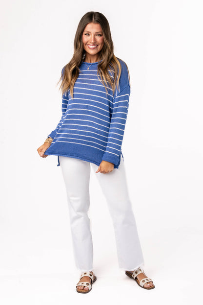 Striped Rolled Hem Sweater *Final Sale*