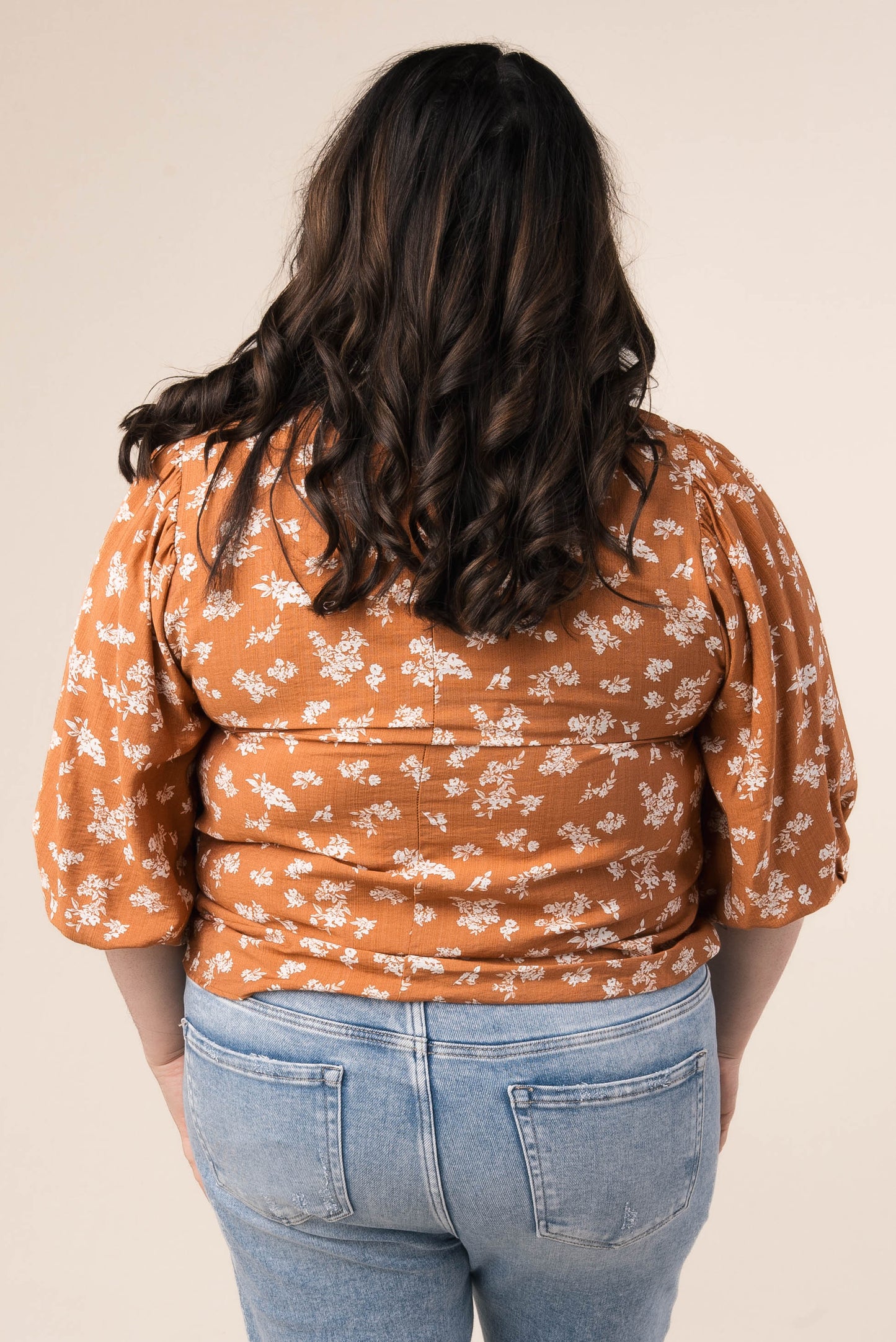 Floral Draped Sleeve Top