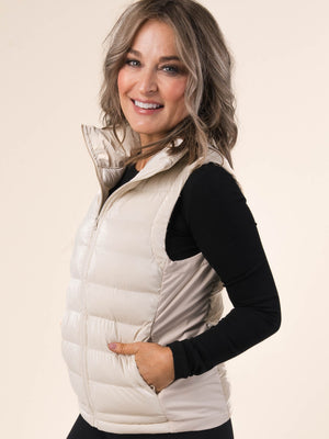 High Neck Puffer Vest