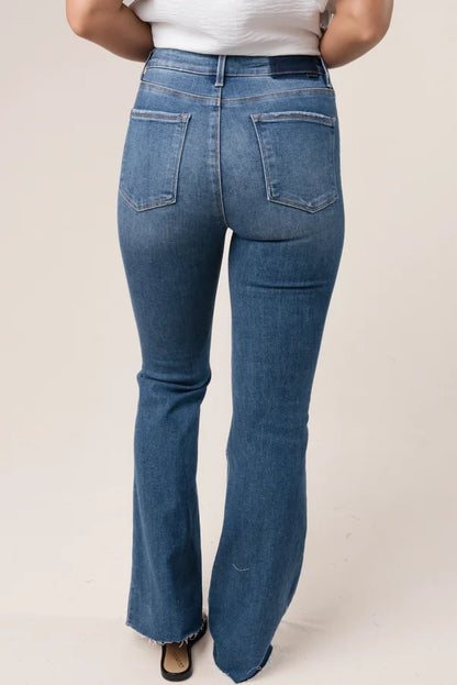 Risen High Rise Bootcut Jeans Dark Wash