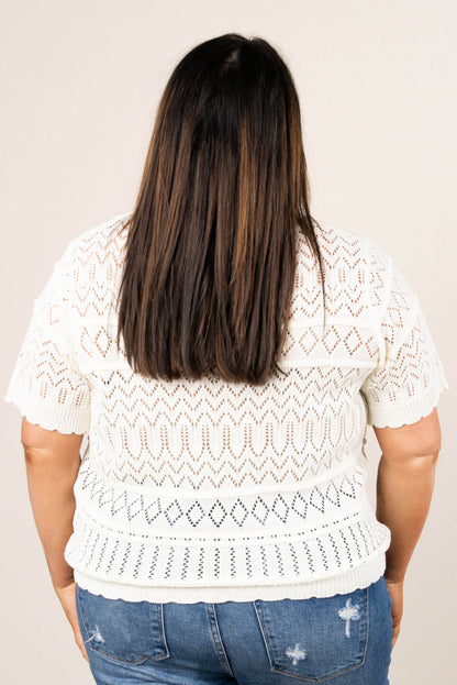 Crocheted Open Knit Top