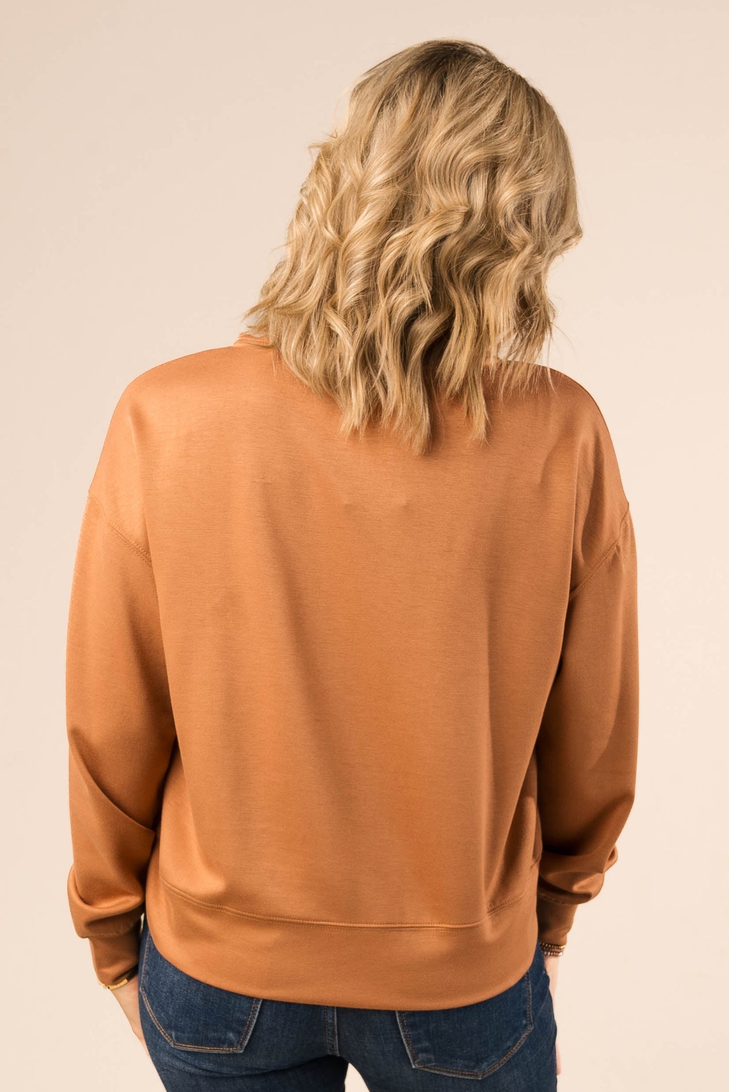 Drawstring High Neck Pullover