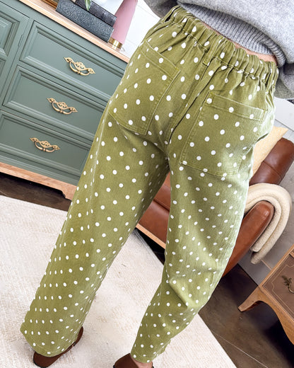 Pretty Woman Polka Dot Twill Pants