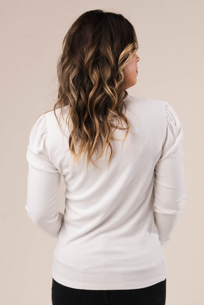 Brushed Puff Shoulder Top
