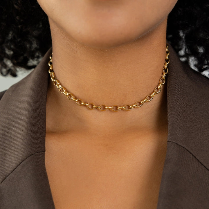 Chain Link Choker Necklace