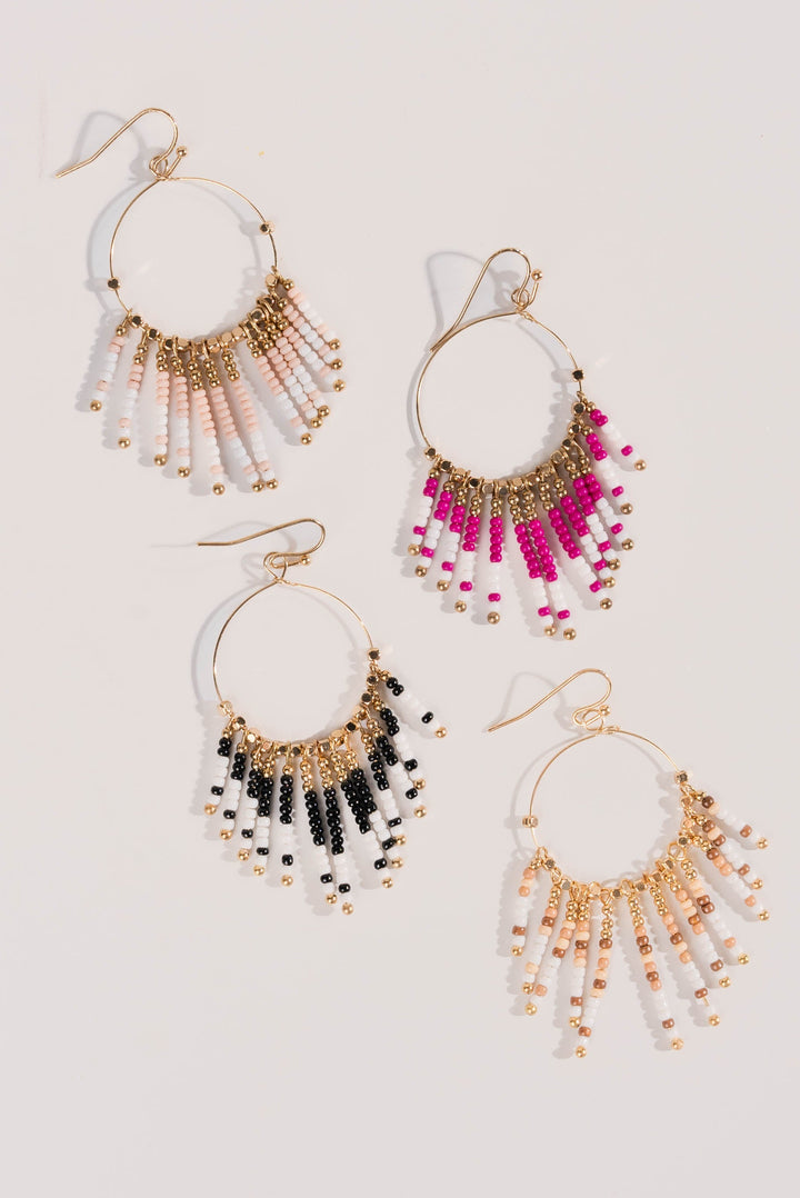 Mixed Bead Dangle Earrings
