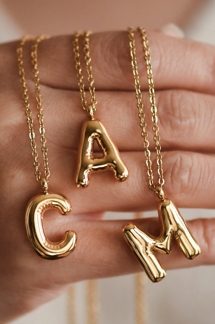 Balloon Initial Pendant Necklace