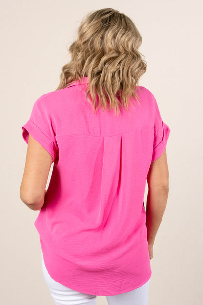 Crinkle Knit Hi-Lo Shirt