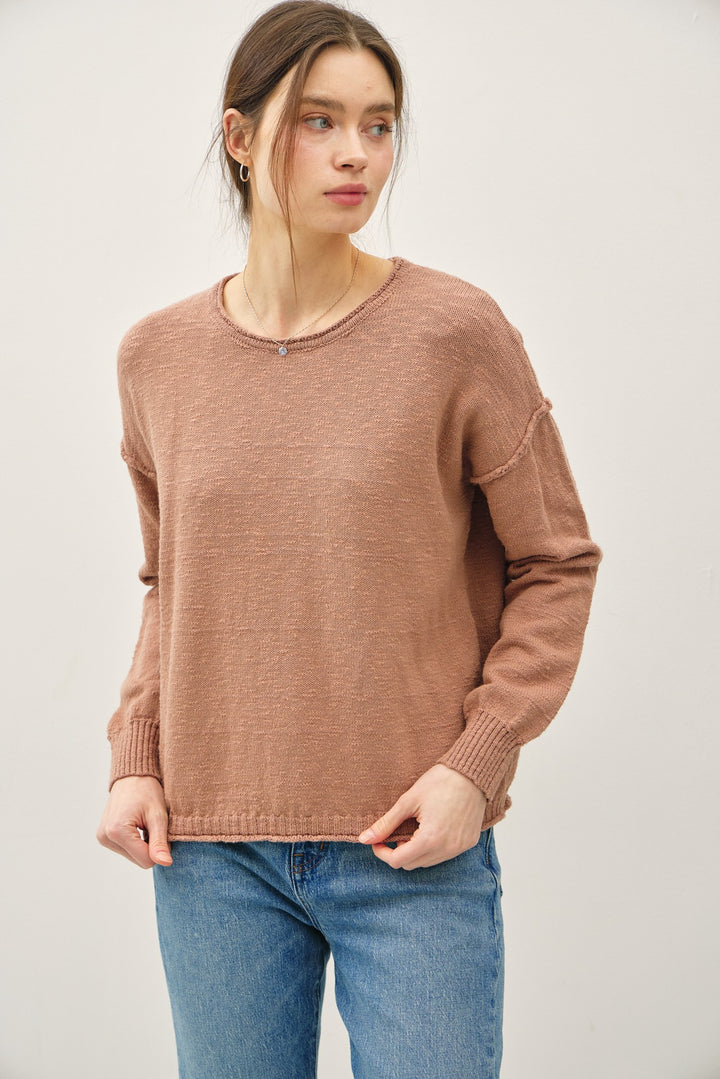 Inside Out Drop Shoulder Sweater PRE-ORDER