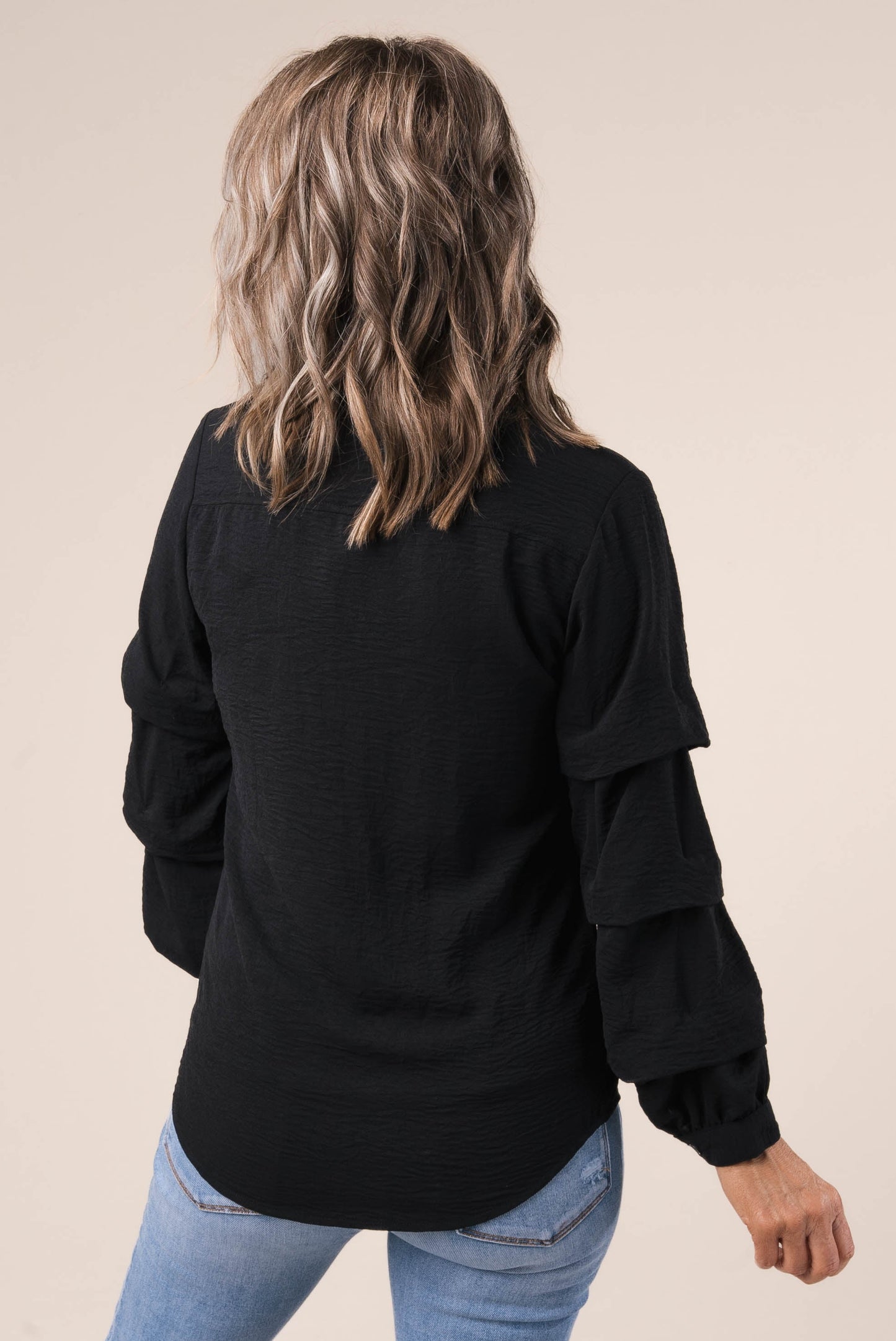 Tiered Sleeve Blouse