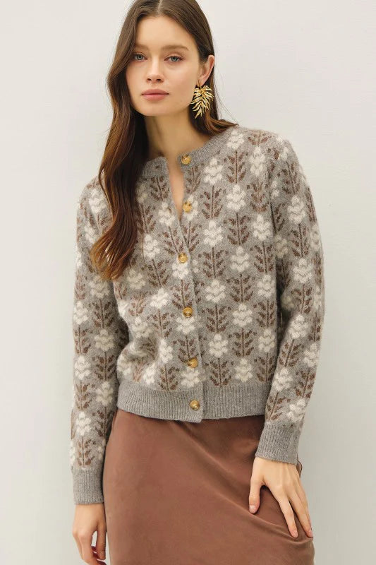 Floral Sweater Cardigan PRE-ORDER