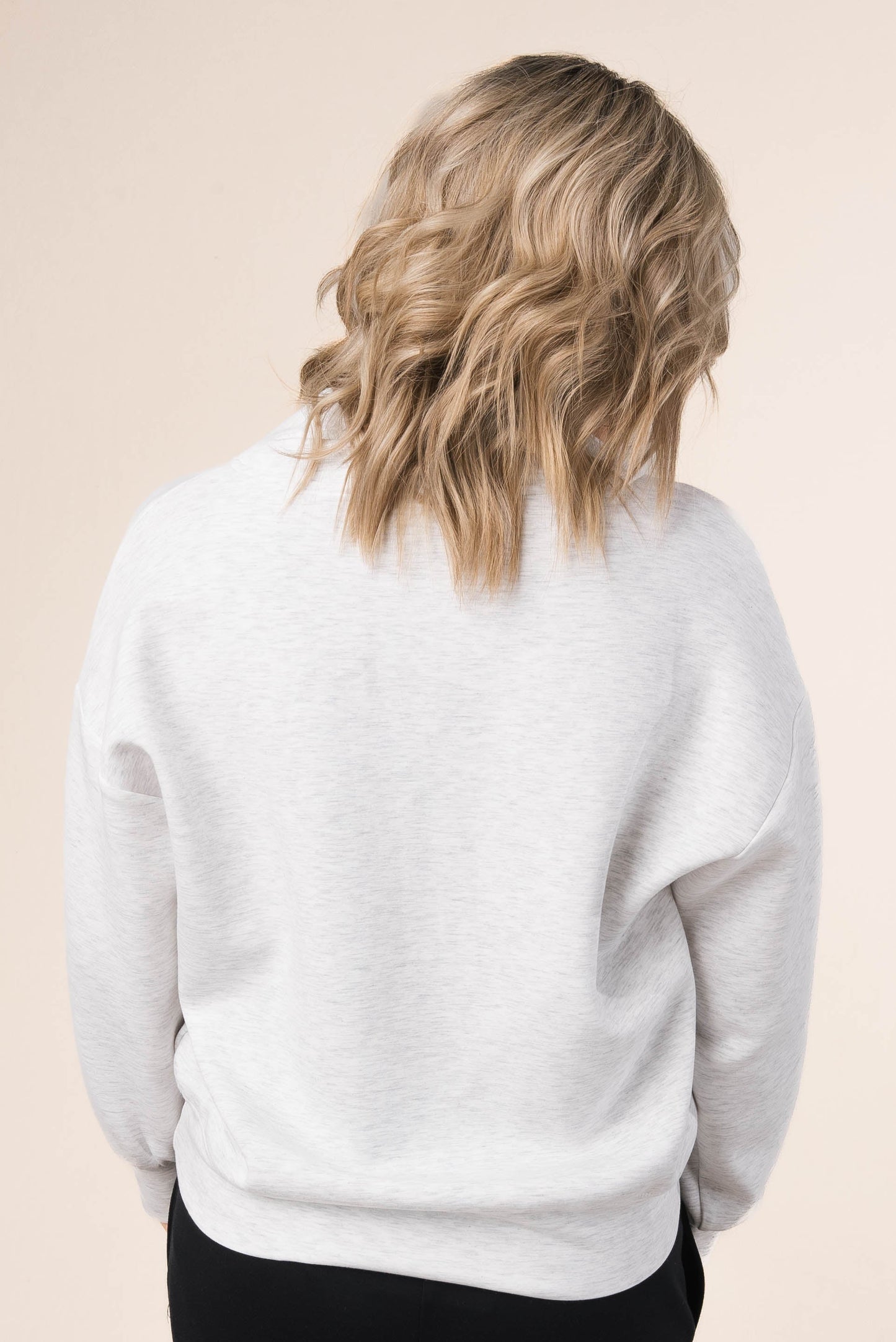 Open Neck Half Zip Scuba Pullover