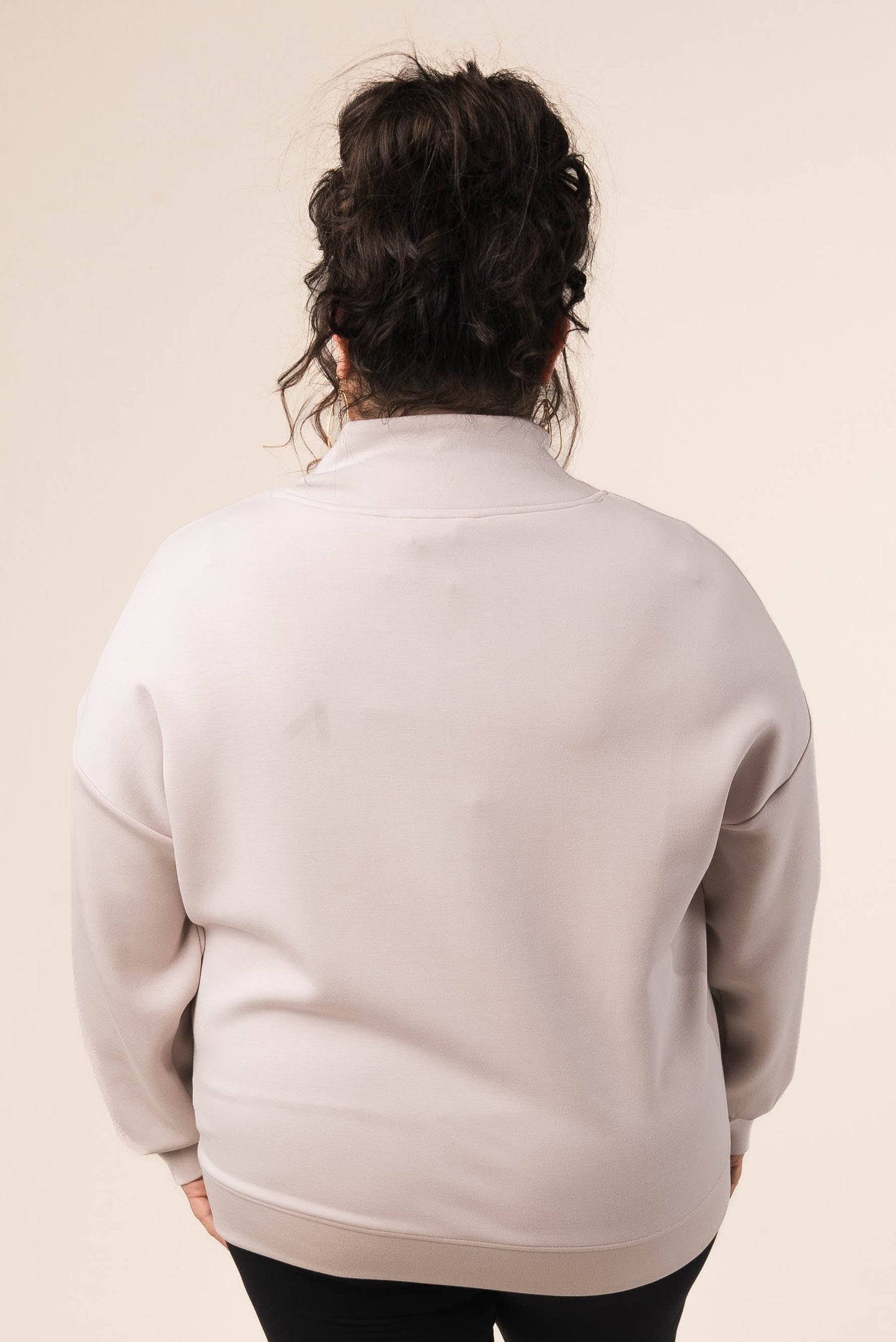 Open Neck Half Zip Scuba Pullover