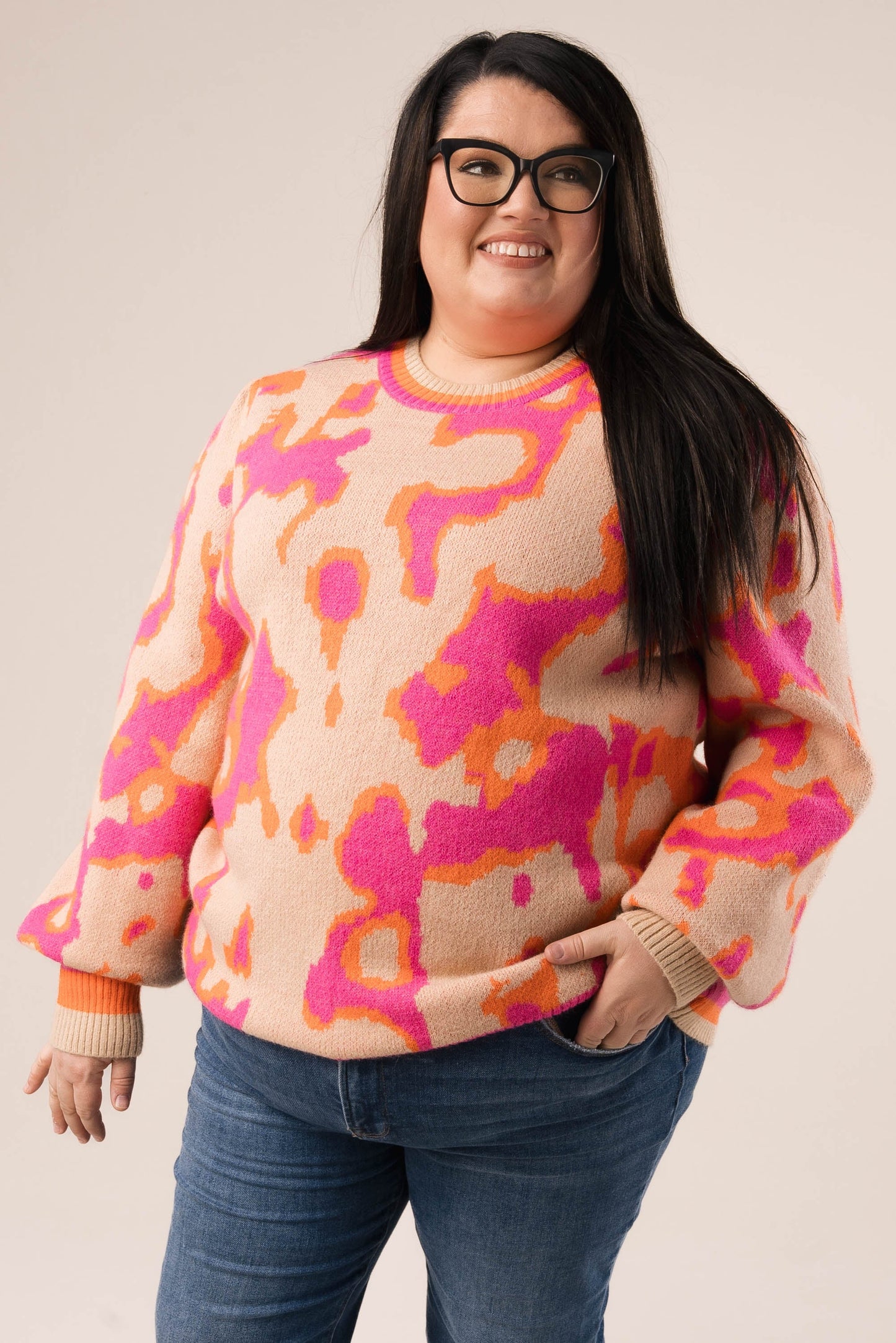 Leopard Puff Sleeve Sweater *Final Sale*