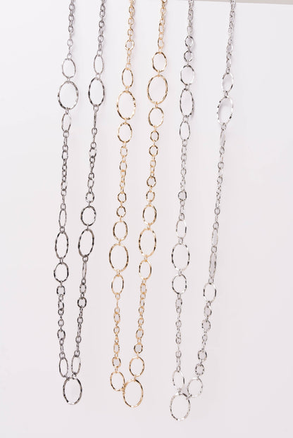 Long Linking Oval Chain Necklace