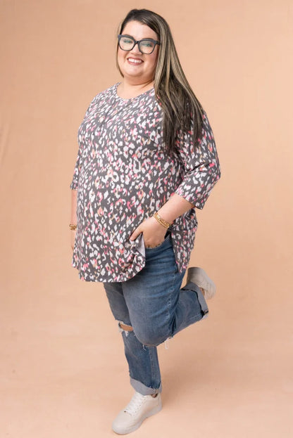 Leopard Top Stitch Top *Final Sale*
