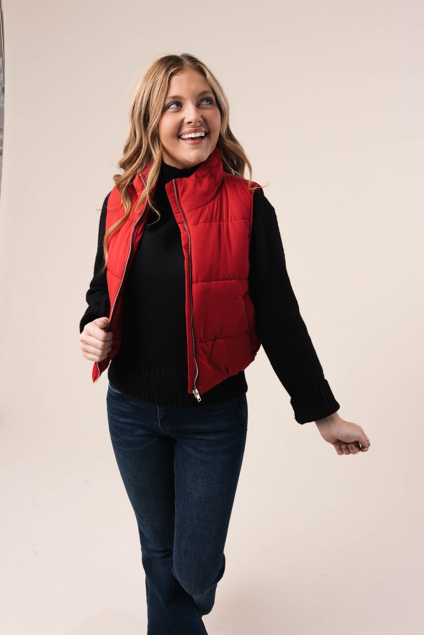 High Neck Puffer Vest *Final Sale*