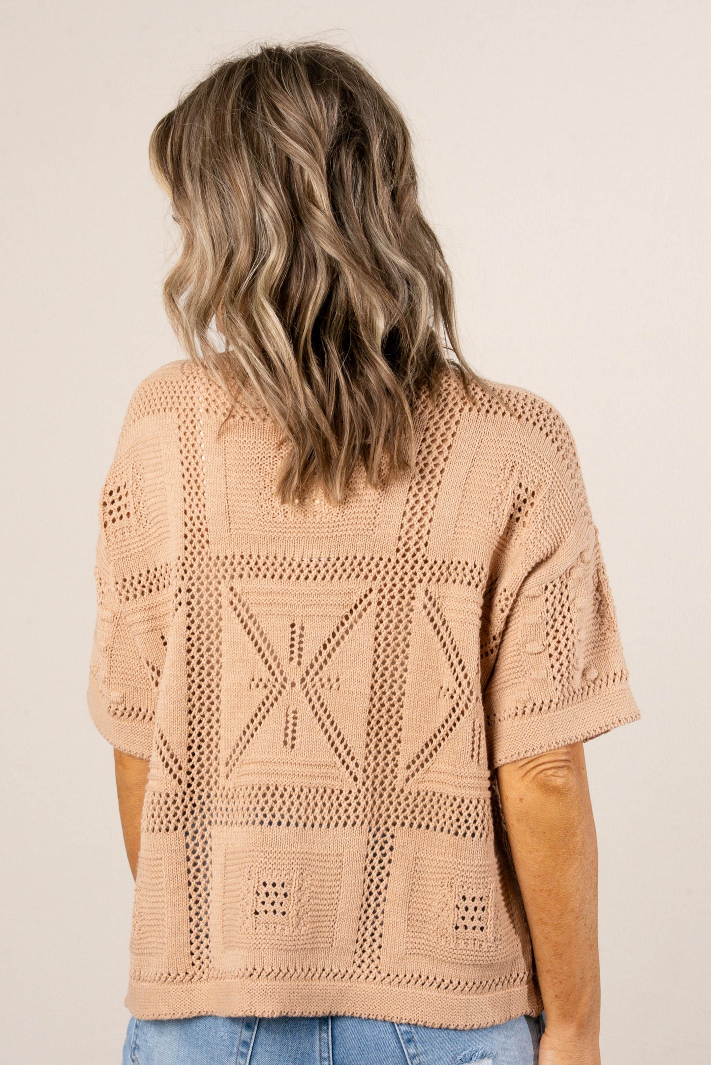 Crocheted Open Knit Top